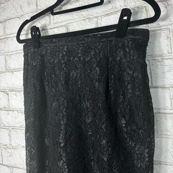 Xscape Skirt Lace Pencil Knee Length High Waist Party Cocktail New NWT Black 10 - Picture 6 of 8